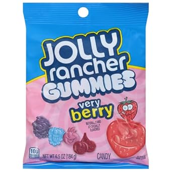 Jolly Rancher Gummies Very Berry Fruit Flavored Candy Bag, 6.5 Oz