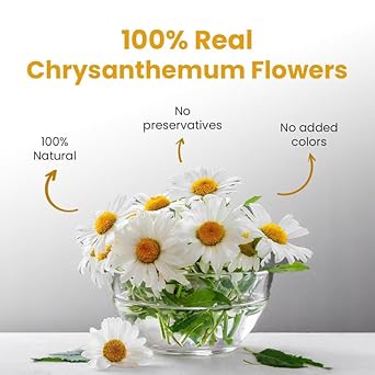 Blue Tea - Chrysanthemum Flower Tea Loose Leaf - 1.40 Oz (Pack Of 2) |Super Anti-Oxidant | Cooling And Refreshing Floral Fragrance | Herbal Tea- Caffeine Free - Non-Gmo | Pet Jar Packaging