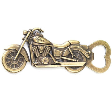 Bottle Opener Motorcycle Gifts for Men Dad Grandpa, Bottle Opener Birthday Gift Ideas Men Beer Bottle Opener, Fridge Magnet,Christmas Santa's Bike Shaped Bottle Opener (Bronze)