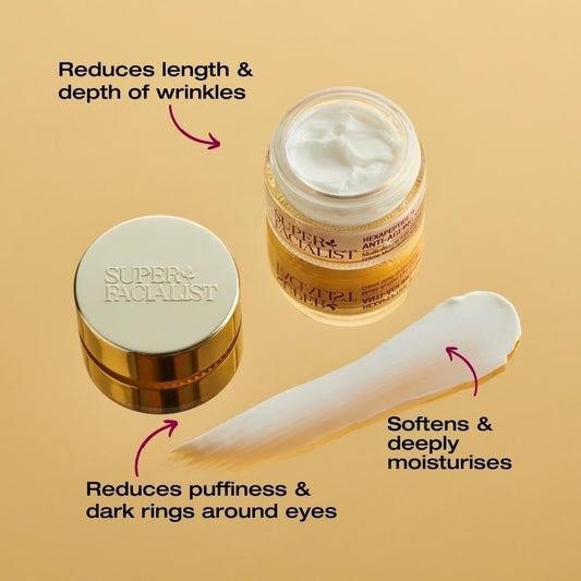 Super Facialist Hexapeptide 9 Anti-Ageing Advanced Multi Action Eye Cream - Anti Ageing Face Cream To Target Dark Circles & Fine Lines With Caffeine, Vegan Friendly, 15 Ml