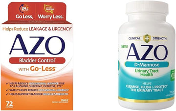 Azo Bladder Control With Go-Less Daily Supplement & D Mannose Urinary Tract Health, Cleanse, Flush & Protect The Urinary Tract