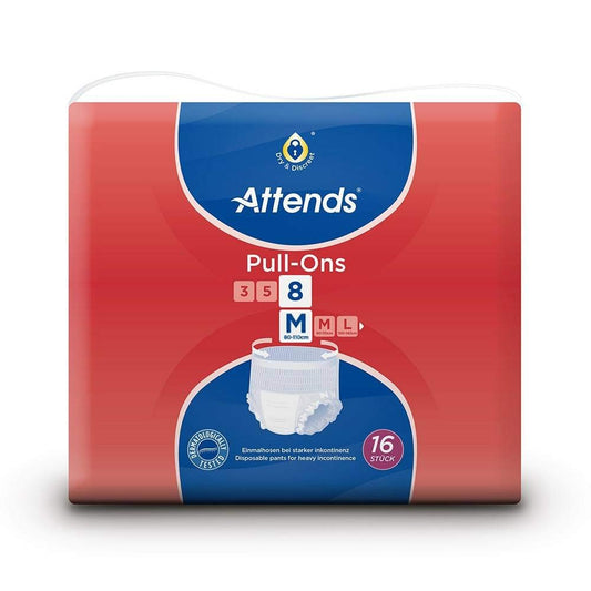 Attends 207406 Pull Ons Level 8 Incontinence Pant, Medium (Pack Of 16)