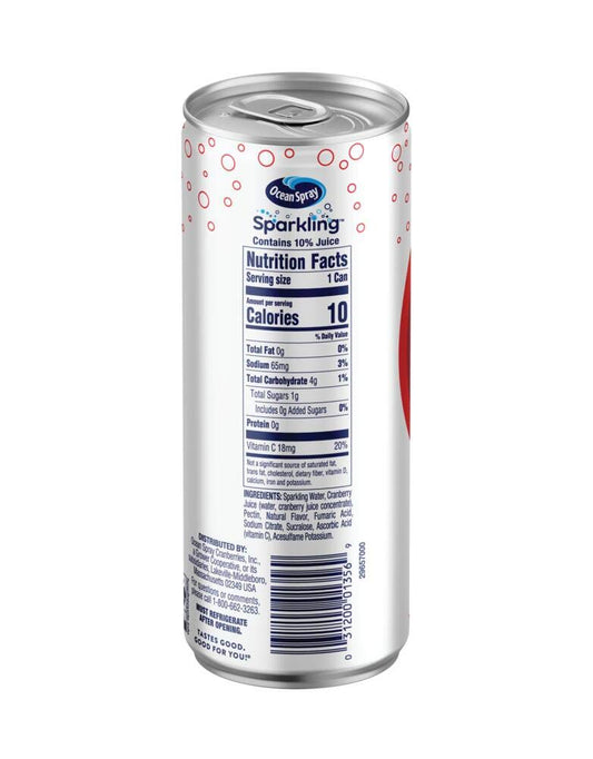 Ocean Spray® Sparkling Diet Cranberry Juice Drink, 11.5 Fl Oz Cans, 4 Count (Pack Of 24)