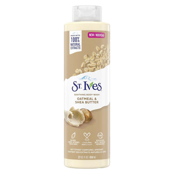 St. Ives Oatmeal & Shea Butter Body Wash | Moisturizing Body Wash For Sensitive And Dry Skin | 22 Fl. Oz