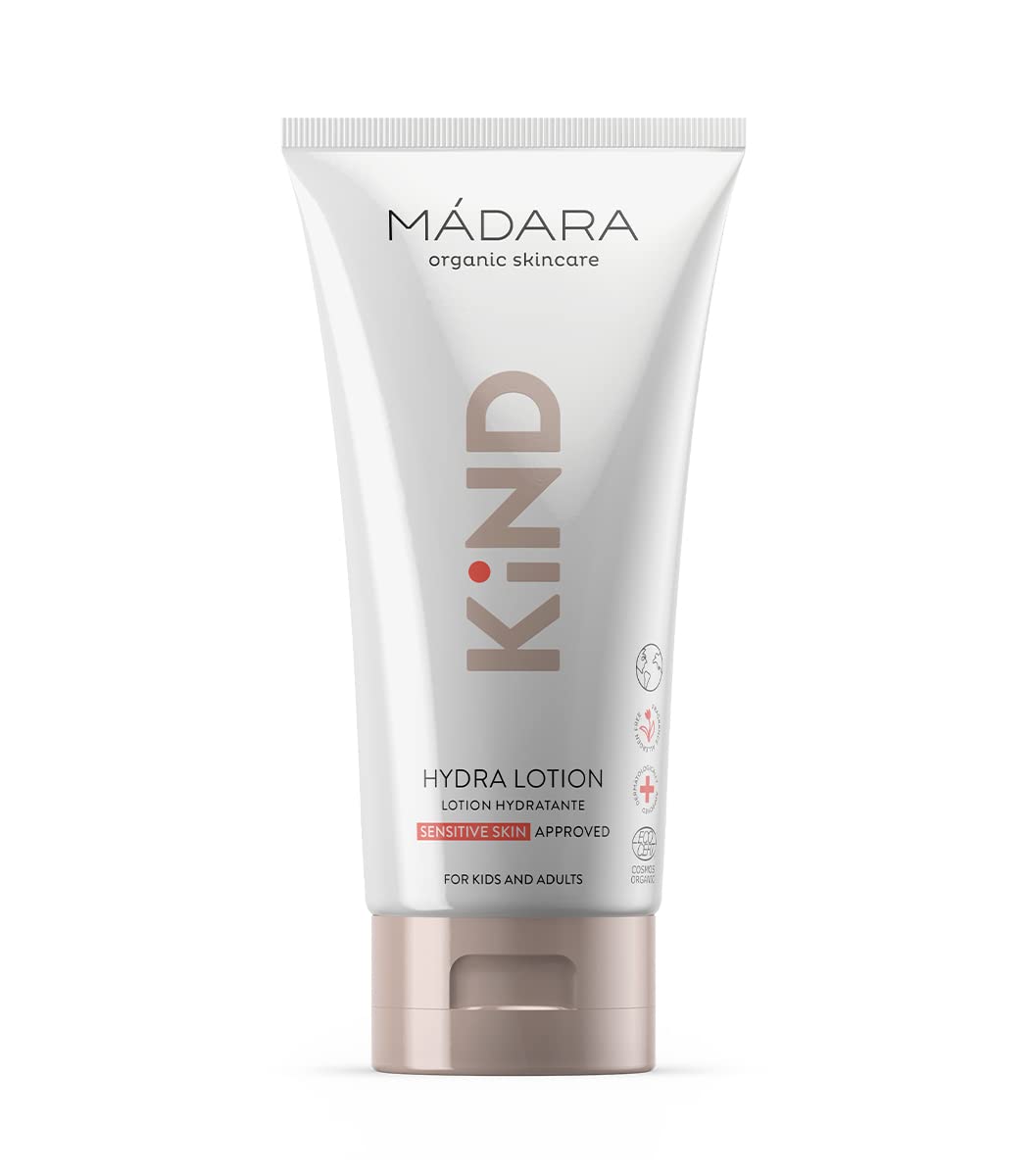 MÁDARA Organic Skincare | KIND Hydra Body Lotion – Organic Certified Replenishing Baby Lotion, Hydrates And Nourishes Sensitive Skin, Suitable For The Whole Family, Dermatologically Tested, 5.9oz