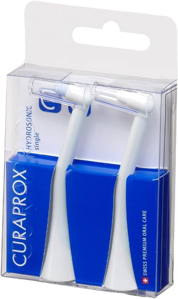Curaprox Hydrosonic Pro Brush Head ‘Single’, 2 Pieces - Curaprox Electric Toothbrush Heads/Replacement Toothbrush Heads - 2 Pack