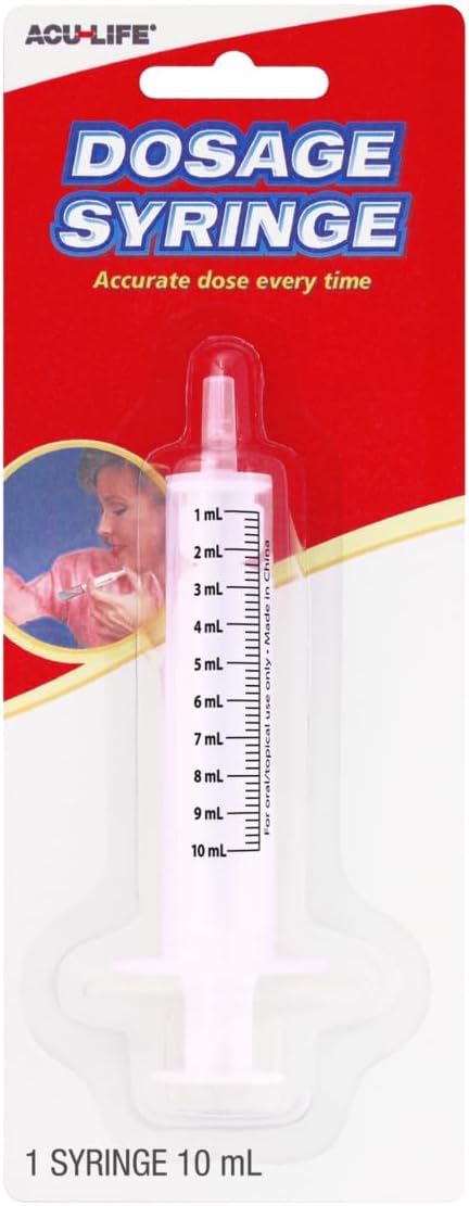 Kids & Baby Oral Dosage Syringe & Dispenser, Transparent, Easy to Use And Reusable, 2 TSP (10 ml) Capacity