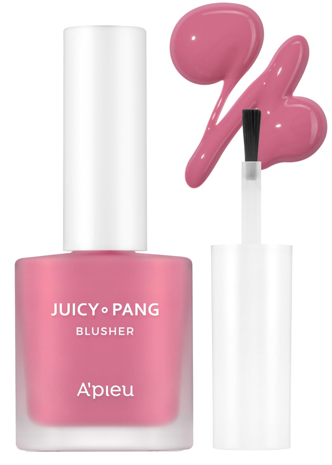 A'Pieu Juicy-Pang Water Blusher [Pk02] (0.31 Fl Oz) - Dewy-Liquid Cheek Color With Fruity Tint And Soft Blendable Texture. Fruit Extract Blend, Rose Flower Water