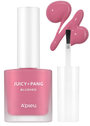 A'Pieu Juicy-Pang Water Blusher [Pk02] (0.31 Fl Oz) - Dewy-Liquid Cheek Color With Fruity Tint And Soft Blendable Texture. Fruit Extract Blend, Rose Flower Water