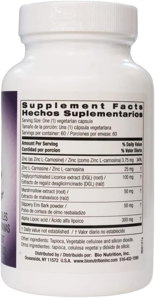 Bio Nutrition Leaky Gut Wellness, 60 Veg Caps Inc