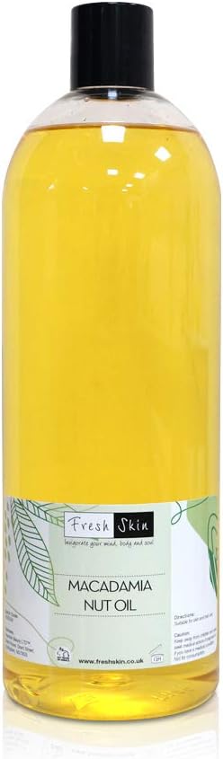Freshskin Beauty LTD | Macadamia Nut Oil 100ml - 100% Pure & Natural Ideal For Dry Skin, Light Moisturiser, Hair, Skin, Face, Body, DIY Beauty & Massage Blends
