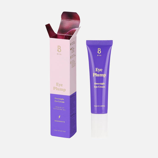 Bybi Beauty Eye Plump Hyaluronic Acid Eye Cream - Collagen Boosting Bakuchiol - Anti-Aging, Reduce Fine Lines & Wrinkles - Plumping & Hydrating - Vegan Under Eye Treatment - 15Ml