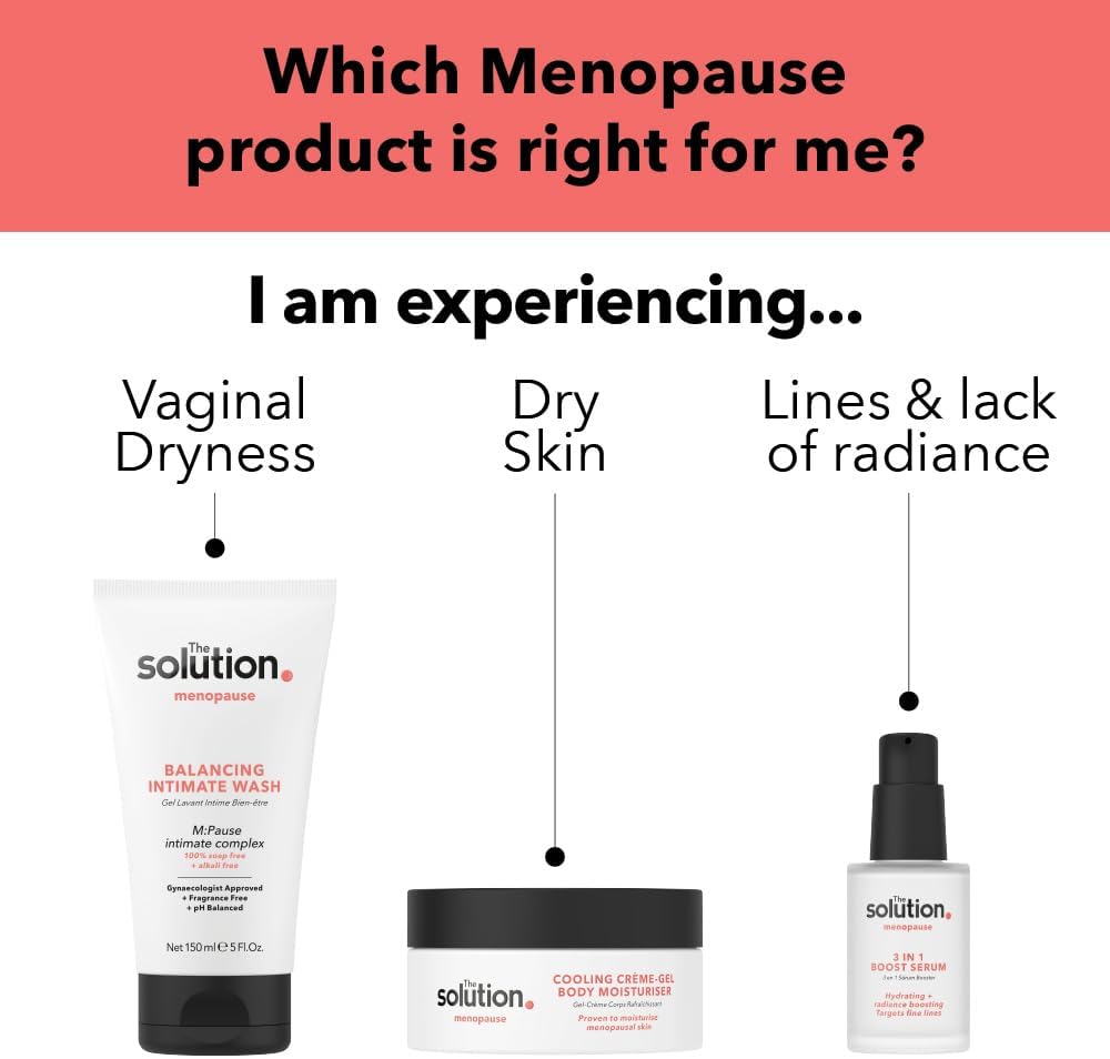 The Solution Menopause 3 in 1 Boost Serum (30ml). Dermatologically Tested Anti Aging Skin Care, Super Hydrating Collagen Serum for Face, Vegan & Cruelty Free Anti Aging Serum for Face : Amazon.co.uk: Beauty