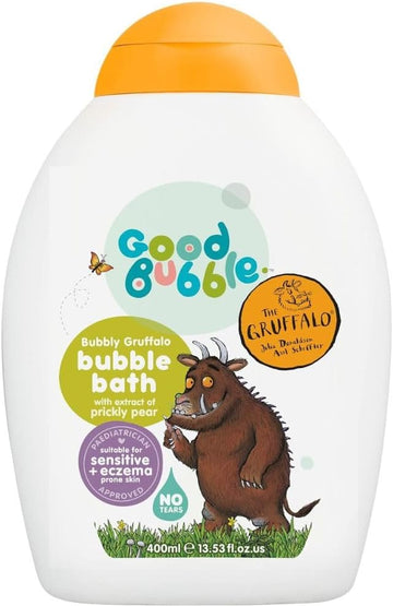 Good Bubble Gruffalo Travel Size Bubble Bath With Prickly Pear Extract- 100Ml Tear-Free Baby Bubble Bath For Sensitive & Eczema-Prone Skin - Sulphate-Free For Toddlers (Pack Of 2)