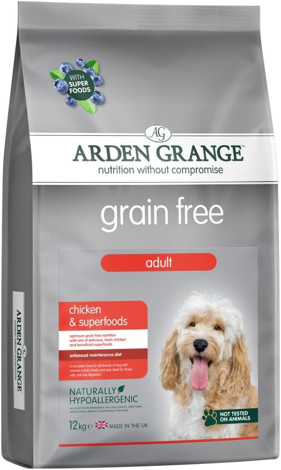 Arden Grange Grain free adult chicken & superfoods 12kg :Pet Supplies