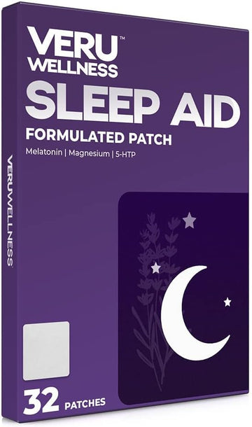 Natural Sleep Patch - Contains Melatonin, 5-Htp & Magnesium - Tranquil Sleep & Jet Lag - Fall Asleep Faster – Sleeping Patch For Adults - Comfortable & Easy To Apply