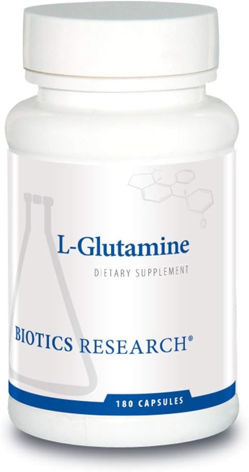 Biotics Research L Glutamine, Gastrointestinal Health, Gut Lining Support, Muscle Repair, Lean Muscle, Antioxidant Activity, Free Form Amino Acid. 180 Capsules