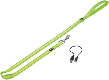 Nobby Flash Mesh LED Safety Leash Neon Yellow 20mm XS-S :Pet Supplies