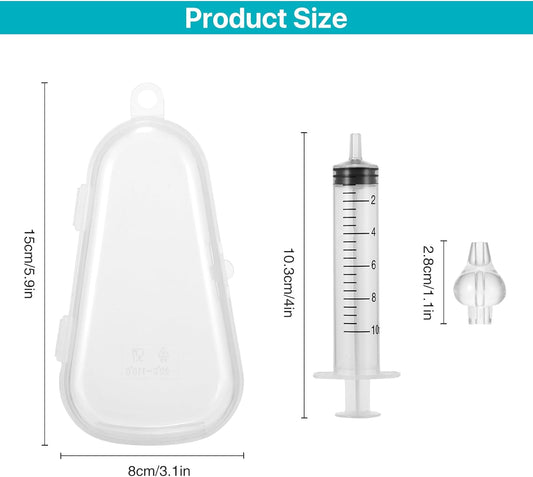 Baby Nasal Aspirator, Professional Infant Nose Cleaner Nasal Aspirator for Baby Compatible with Baby Saline Nasal Spray - BPA Free Silicon Tips, 2 Portable Nasal Irrigation System with Case