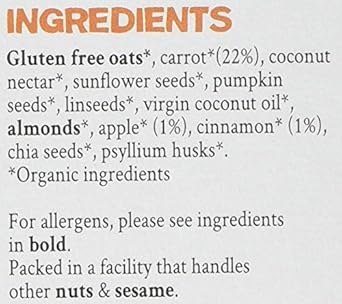 Primrose'S Kitchen Raw Carrot, Apple And Cinnamon Muesli, 400 G, Pack Of 6