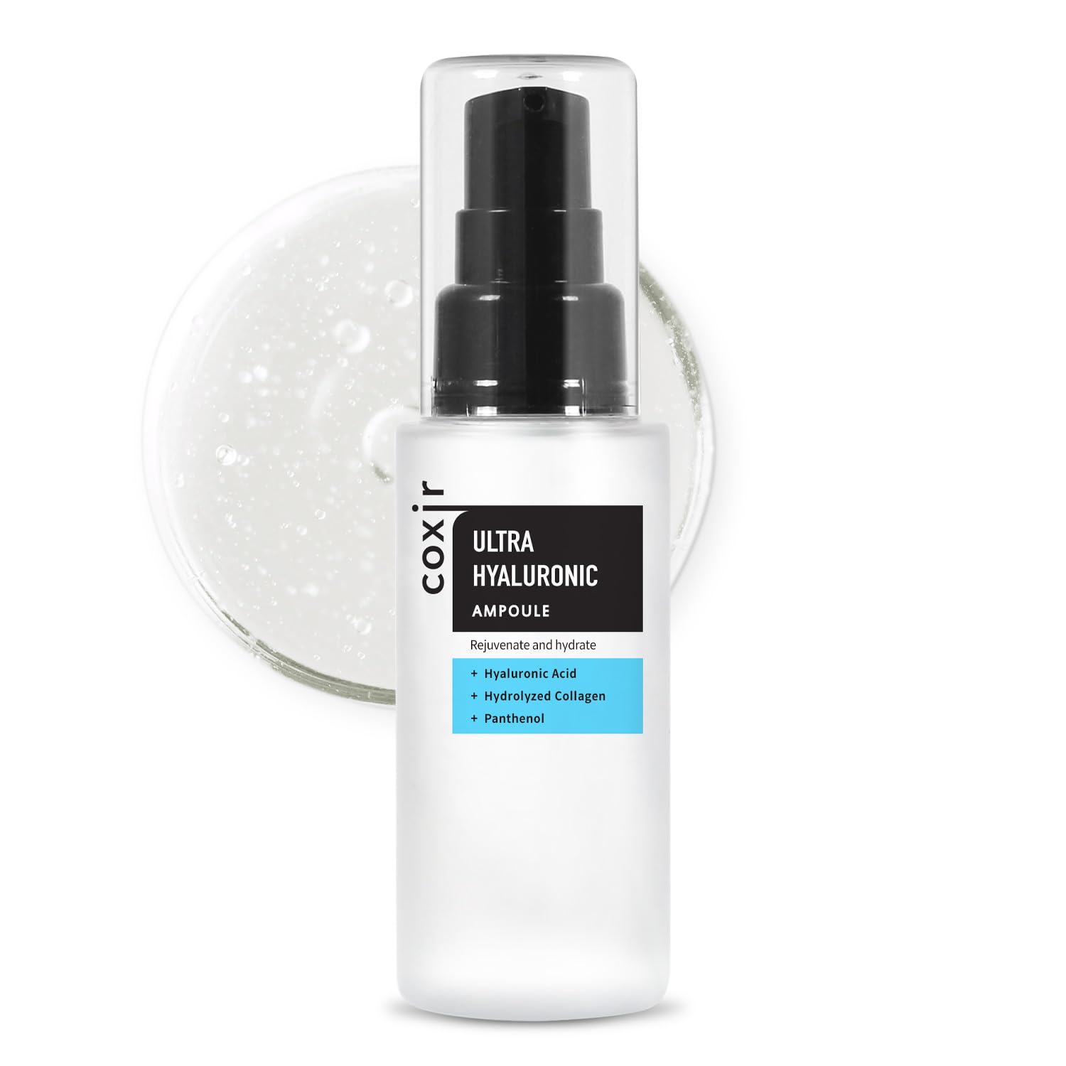 Coxir Ultra Hyaluronic Acid Serum [50Ml/1.69 Fl.Oz.] | 40% Of Hyaluronic Acid, Collagen, Cica, Vitamin B5 | Lightweight Daily Serum | Hydrating, Smoothing, Calming, Moisturizing