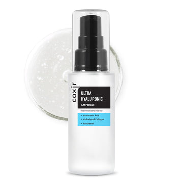 Coxir Ultra Hyaluronic Acid Serum [50Ml/1.69 Fl.Oz.] | 40% Of Hyaluronic Acid, Collagen, Cica, Vitamin B5 | Lightweight Daily Serum | Hydrating, Smoothing, Calming, Moisturizing