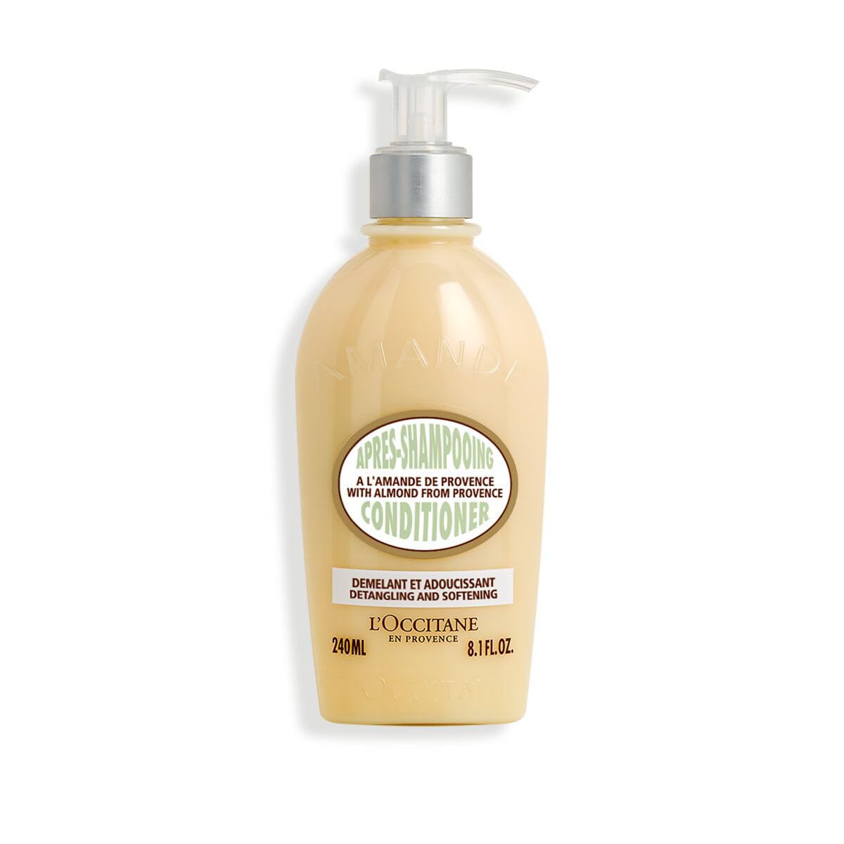 L'Occitane Almond Conditioner With Almond Oil For All Hair Types, 8.1 Fl Oz