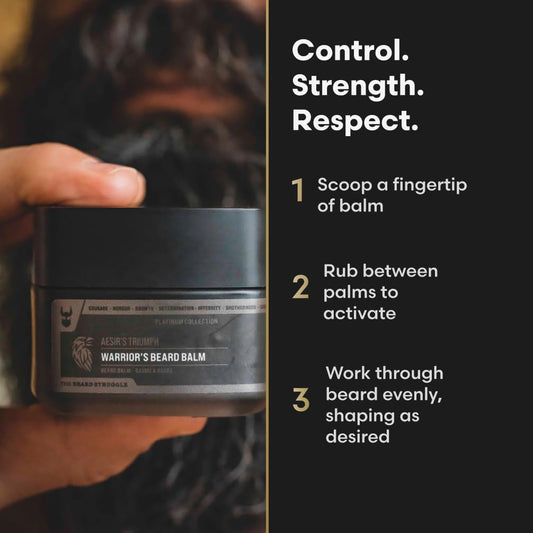 The Beard Struggle Warrior’S Beard Balm - Gold Collection, Valhalla'S Gates - Non-Greasy Low-Hold Formula, Luxurious Cologne-Grade Fragrances 100% Natural And Plant-Based Ingredients - 50G