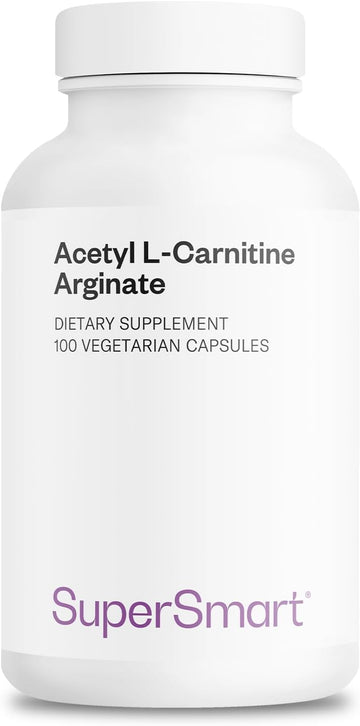 Supersmart - Acetyl L Carnitine Arginate 1000 Mg Per Day - Amino Acids - Popular Brain Supplement | Non-Gmo & Gluten Free - 120 Vegetarian Capsules