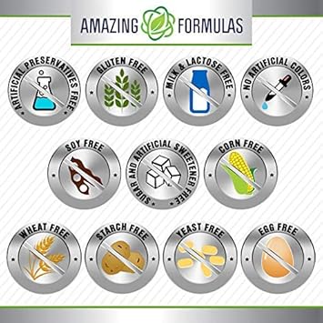 Amazing Formulas Lecithin 1200Mg High Potency 240 Softgels Supplement | Non-Gmo | Gluten Free : Health & Household