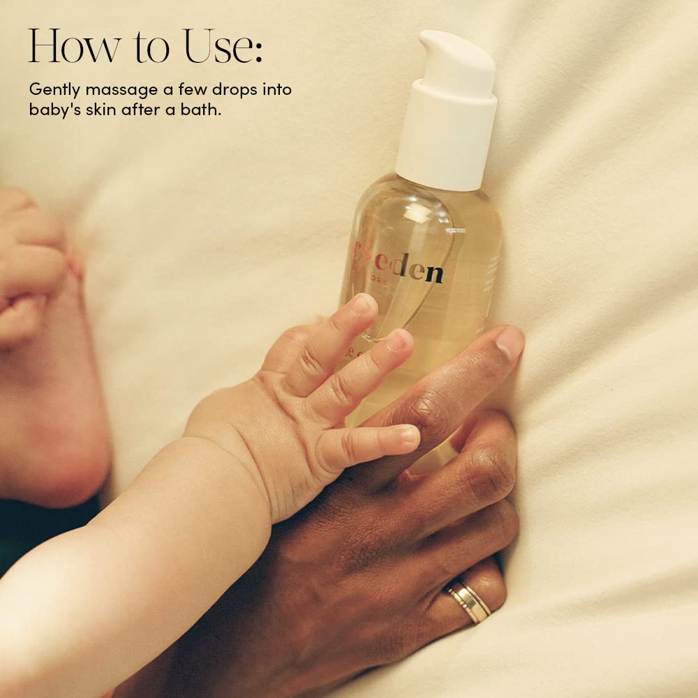 Evereden Soothing Baby Massage Oil 4 fl oz. | Clean Baby Care | Non-toxic and Fragrance Free | Clean Ingredients : Baby