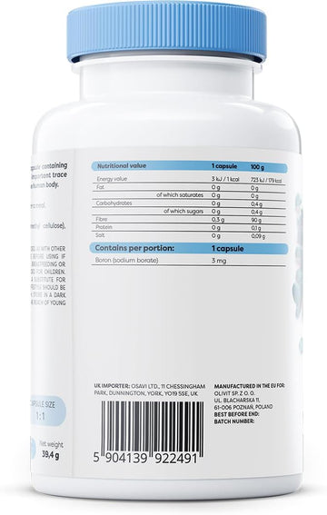 Osavi Boron 3 Mg – 120 Vegan Capsules | Essential Trace Mineral For Bone Health & Hormonal Balance | Supports Metabolism | Clean Label | Vegan–Friendly