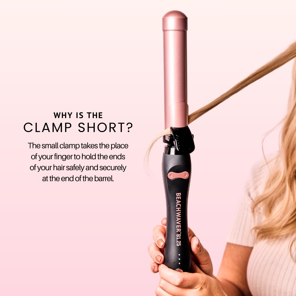 The Beachwaver Co. Beachwaver S.75 Rotating Curling Iron - White | Automatic 0.75 Inch Ceramic Curling Iron | Auto-Shut Off, Home Button, Travel-Friendly, Dual Voltage | S-Series (Dv1139) : Beauty & Personal Care