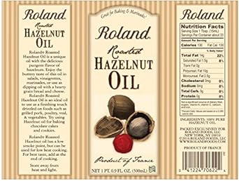 Roland Foods Roasted Hazelnut Oil, Specialty Imported Food, 16.9 Fl Oz Can