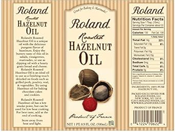 Roland Foods Roasted Hazelnut Oil, Specialty Imported Food, 16.9 Fl Oz Can