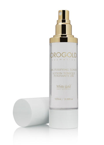 Orogold White Gold 24K Purifying Facial Toner, Face Toner With Gold, Aloe Vera And Chamomile, 100 Mililiter / 3.38 Fl.Oz