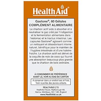 Health Aid Gastone (Activated Charcoal) 60 Capsules