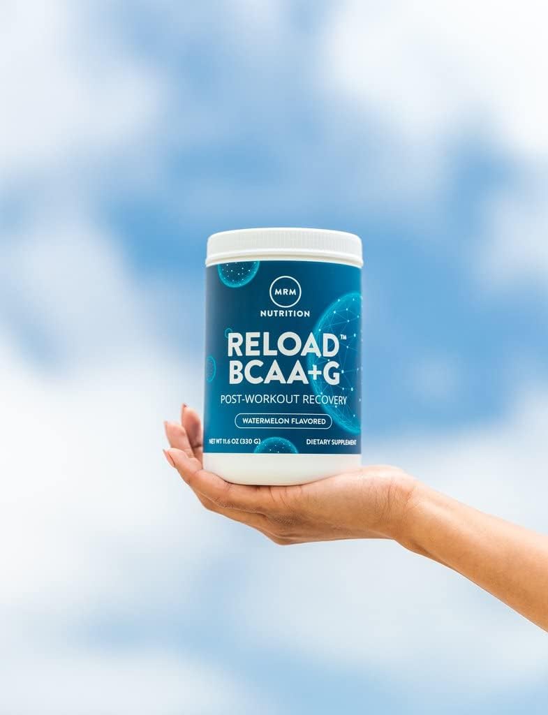 MRM Nutrition Reload BCAA+G Post-Workout Recovery | Watermelon Flavored | 9.6g Amino Acids | with CarnoSyn® | Muscle Recovery | Keto Friendly | 26 Servings : Health & Household