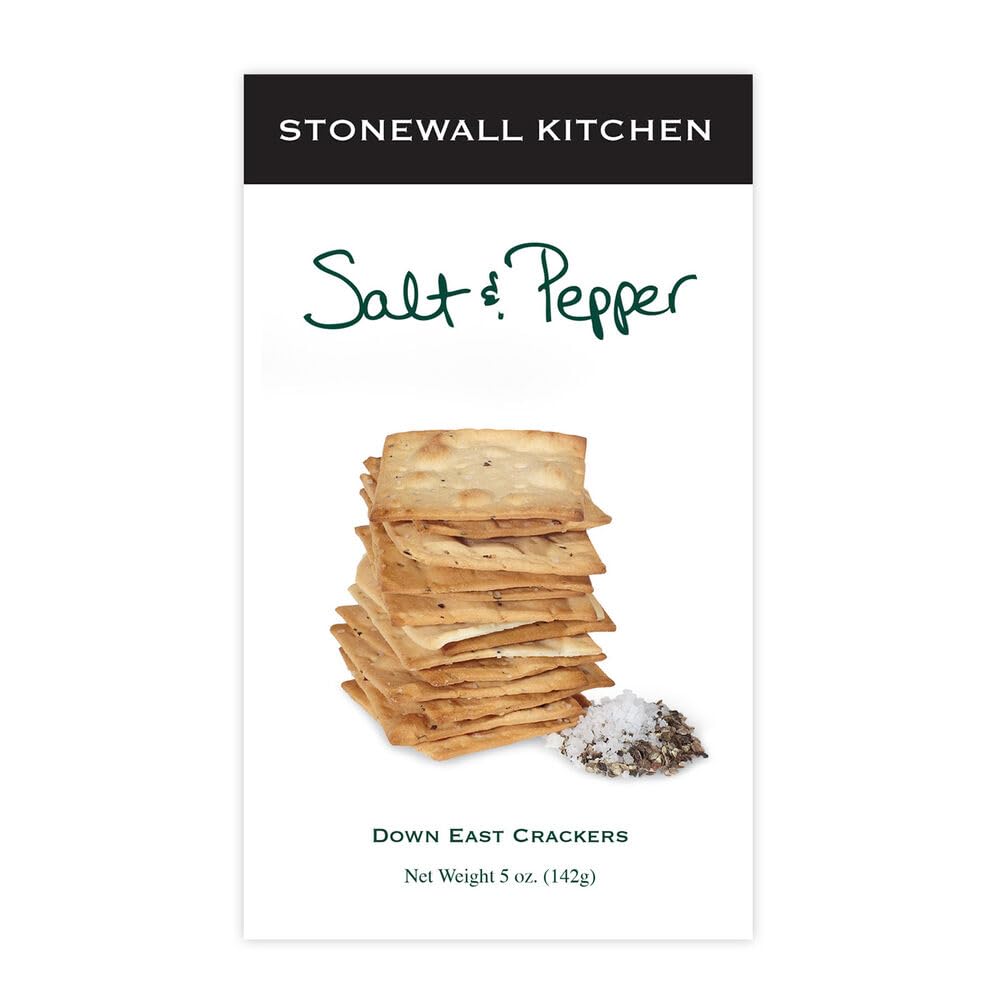 Stonewall Kitchen Salt and Pepper Crackers, 5 Ounces