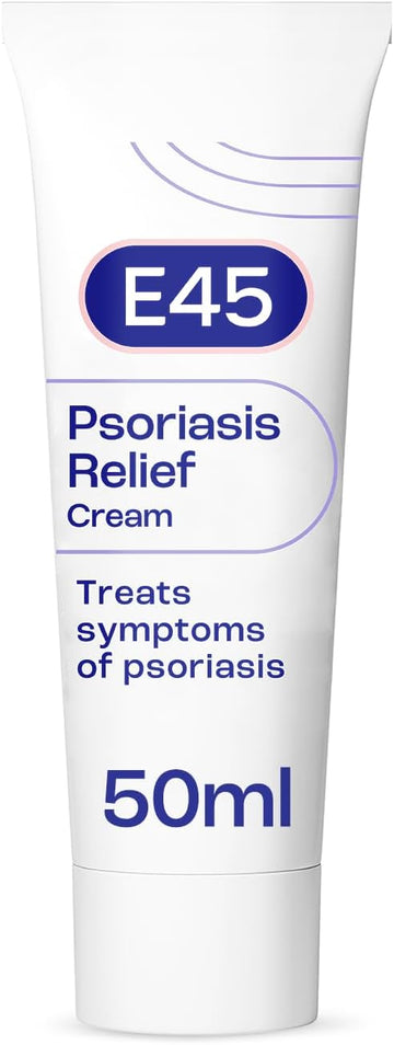 E45 Psoriasis Cream 50 Ml – Treatment For Psoriasis Symptoms – To Reduce Scaling, Itching, Redness, Roughness, Dry, Hard Skin – Moisturising E45 Cream – Relieve Irritated Skin