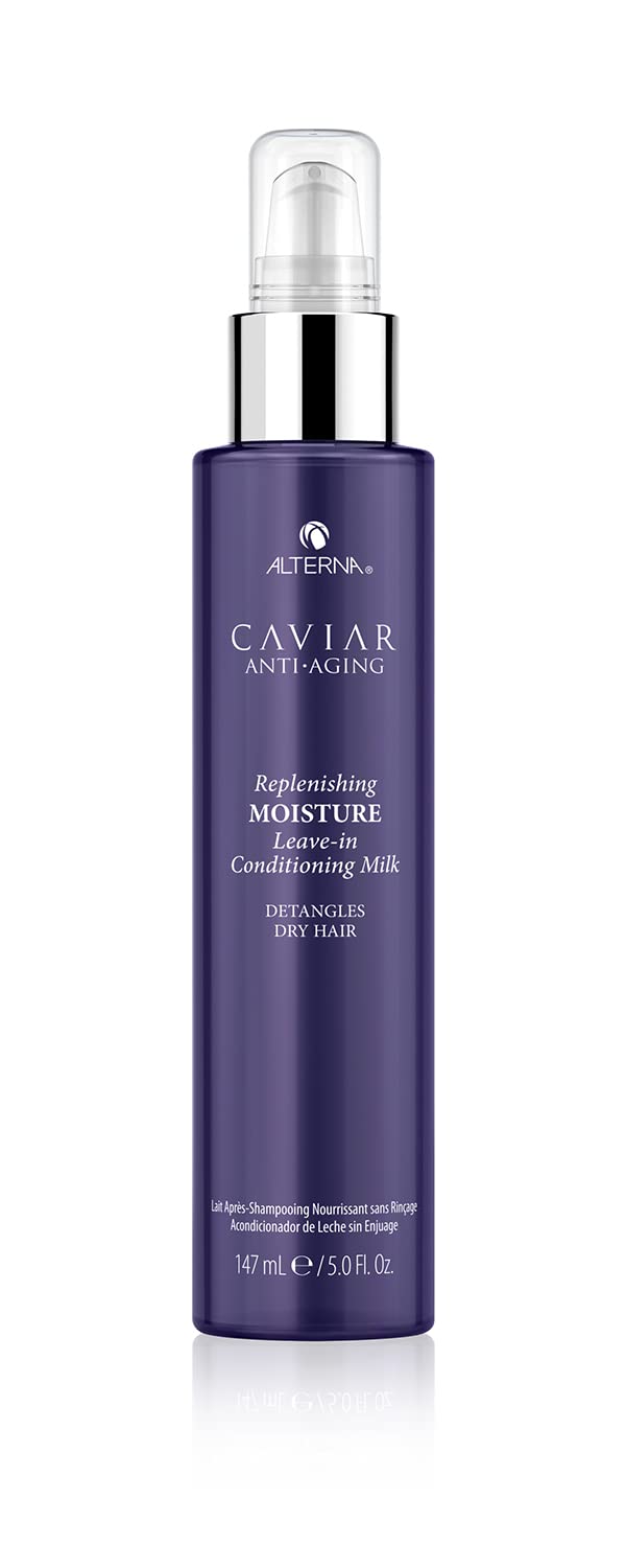 Alterna Caviar Anti-Aging Replenishing Leave-In Conditioning Milk, 5 Ounce | Detangles Dry Hair | Sulfate Free, Paraben Free