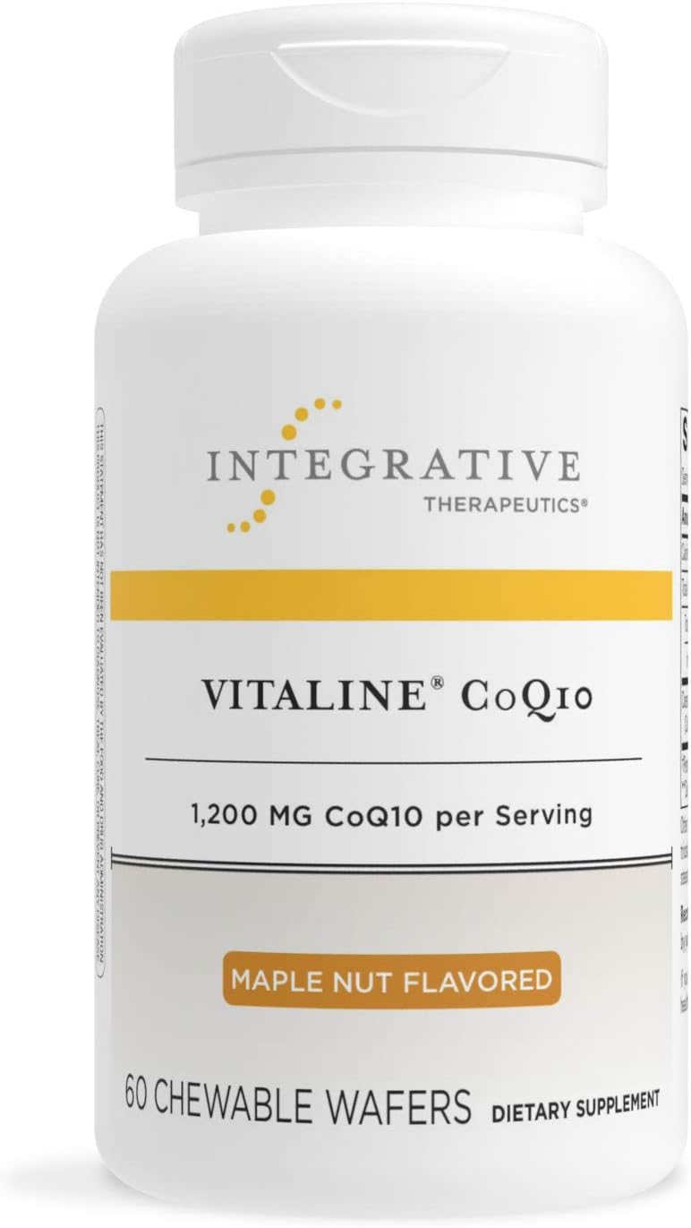 Integrative Therapeutics Vitaline Coq10 300 Mg - Heart And Brain Health Support Supplement* - Maple Nut Flavor - 60 Chewable Wafers