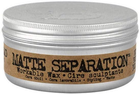 Bed Head For Men by TIGI - Matte Separation Workable Wax - Professional Firm Hold Hair Wax - Hair Styling Product Formulated With Beeswax - For Short to Medium Hair - 85g : Amazon.co.uk: Beauty