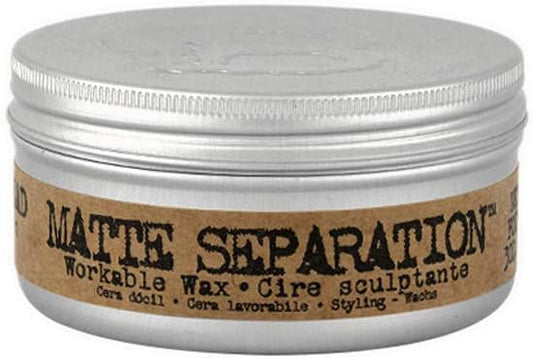 Bed Head For Men by TIGI - Matte Separation Workable Wax - Professional Firm Hold Hair Wax - Hair Styling Product Formulated With Beeswax - For Short to Medium Hair - 85g : Amazon.co.uk: Beauty