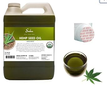 1 Gallon Usda Organic Unrefined Cold Pressed Hemp Seed Oil