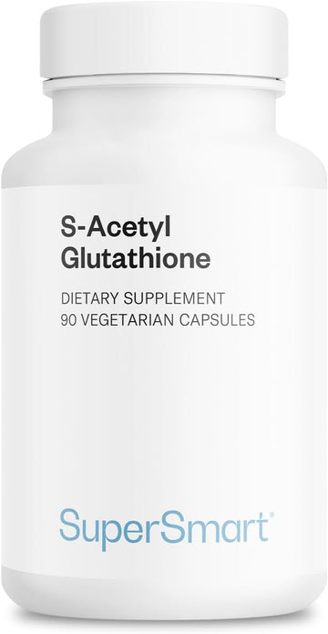 Supersmart - S-Acetyl Glutathione 300 Mg Per Day (Gsh) - Tripeptide Antioxidant Protects Against Damage Dna Cells | Non-Gmo & Gluten Free - 90 Vegetarian Capsules