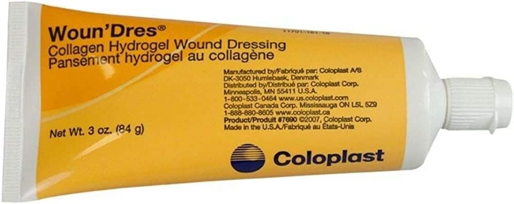 Coloplast 7690 Woun'dres Collagen Hydrogel Dressing, 3 Oz. Tube