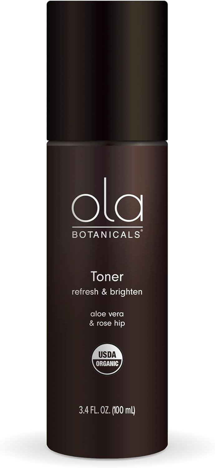 Ola Botanicals Toner (3.4 Fl. Oz), Aloe Vera & Rose Hip, Refresh & Brighten, Certified Usda Organic, Cruelty Free, Non-Gmo, Dr. Mercola