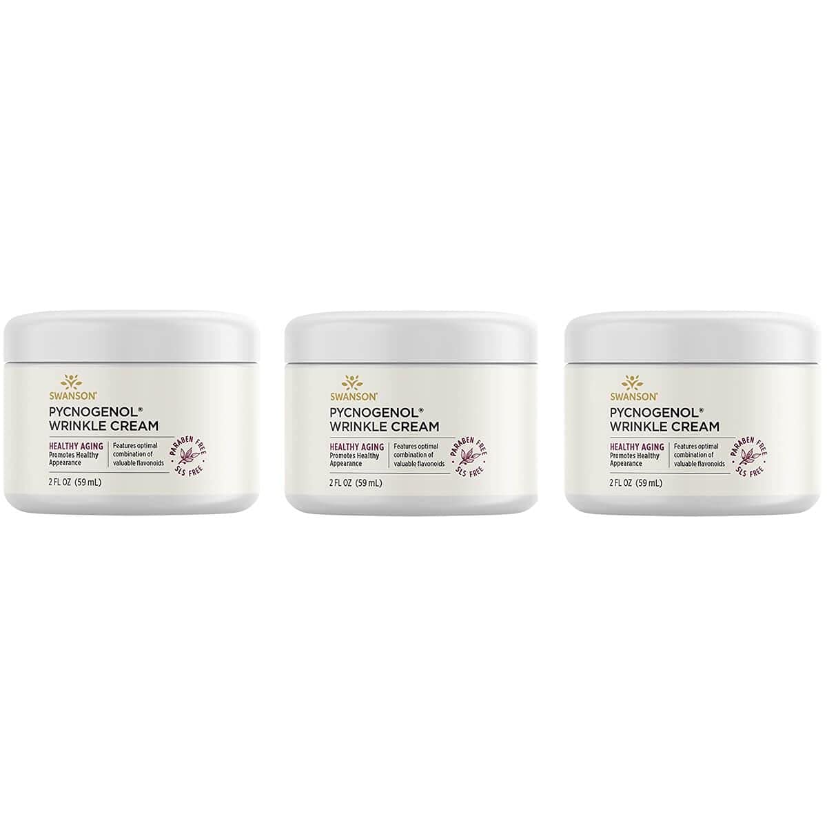 Swanson Pycnogenol Wrinkle Cream 2 Fl Ounce (59 Ml) Cream (3 Pack)