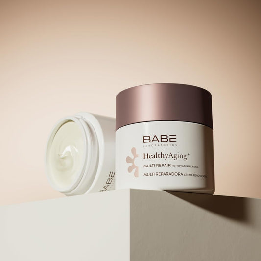 Laboratorios Babé - Multi | Healthyaging+ | Renewing Moisturizing Night Face Cream 50Ml | Nourishing | Regenerating | Young Look | Collagen | Sensitive Skin | Anti-Wrinkle